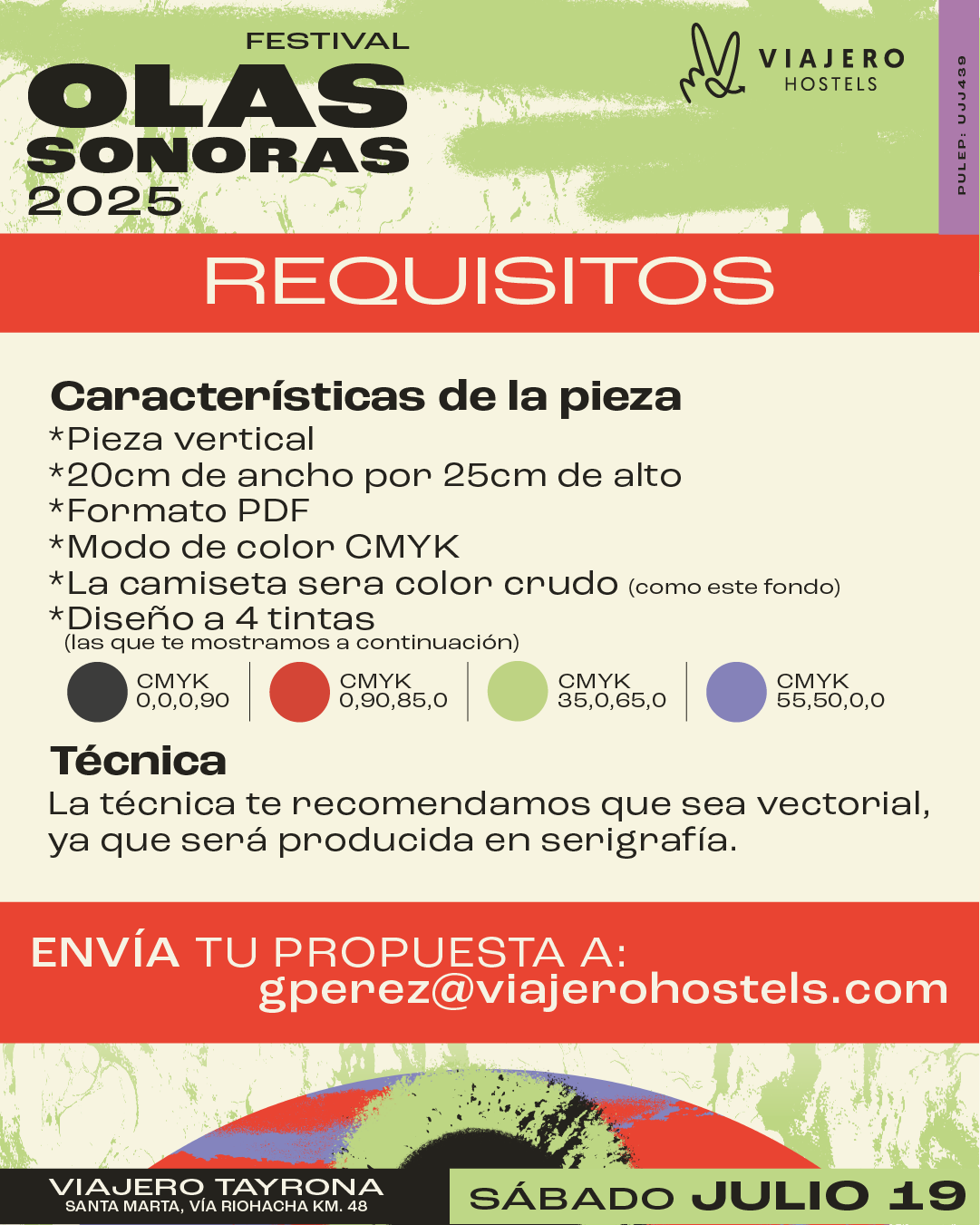 Requisitos: Pieza vertical en formato pdf, color CMYK